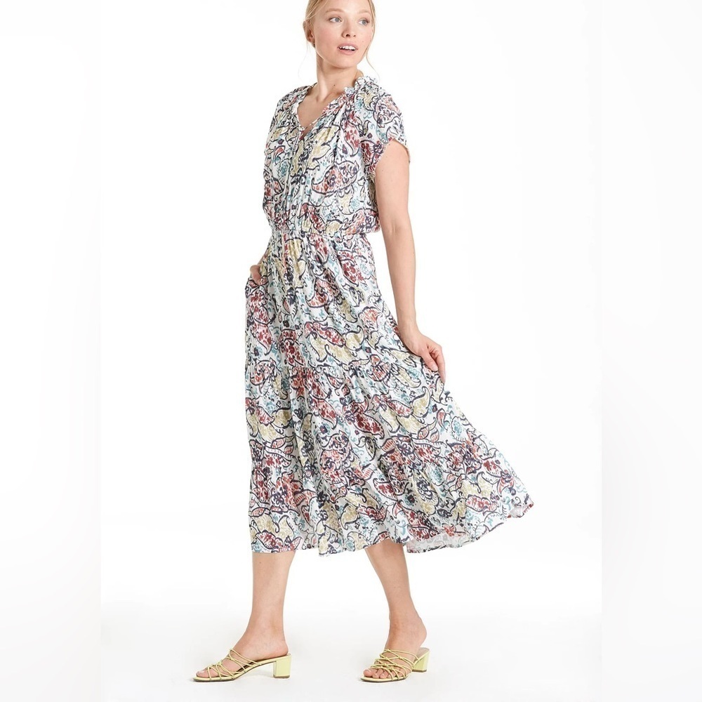 Another Love LOLITA TIERED RUFFLE GAIA PAISLEY DRESS SZ S